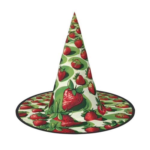 LEVNDIEJ Strawberry Fields 01 Druck Halloween Hexenhut Hexenkostüm Frauen Cosplay Party Zauberer Hut Zubehör für Frauen LEVNDIEJ Strawberry Fields 01 Druck Halloween Hexenhut Hexenkostüm Frauen Cosplay Party Zauberer Hut Zubehör für Frauen von LEVNDIEJ