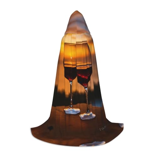 LEVNDIEJ Umhang mit Kapuze für Damen und Herren, Rotwein-Druck, Mittelalter-Kostüm, Umhang für Halloween, Maskerade, Cosplay, Schwarz, Small LEVNDIEJ Umhang mit Kapuze für Damen und Herren, Rotwein-Druck, Mittelalter-Kostüm, Umhang für Halloween, Maskerade, Cosplay, Schwarz, Small von LEVNDIEJ