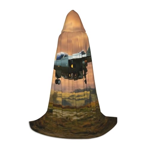 LEVNDIEJ Umhang mit Kapuze für Damen und Herren, mit Flugzeug-Jets-Druck, Mittelalter-Kostüm, Umhang für Halloween, Maskerade, Cosplay, Schwarz, Small LEVNDIEJ Umhang mit Kapuze für Damen und Herren, mit Flugzeug-Jets-Druck, Mittelalter-Kostüm, Umhang für Halloween, Maskerade, Cosplay, Schwarz, Small von LEVNDIEJ