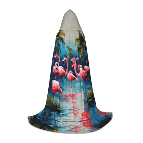 LEVNDIEJ Umhang mit Kapuze für Damen und Herren, mit vielen Flamingos, Mittelalter-Kostüm, Umhang, Halloween, Maskerade, Cosplay, Schwarz, Medium LEVNDIEJ Umhang mit Kapuze für Damen und Herren, mit vielen Flamingos, Mittelalter-Kostüm, Umhang, Halloween, Maskerade, Cosplay, Schwarz, Medium von LEVNDIEJ