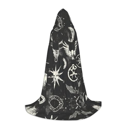 LEVNDIEJ Umhang mit Kapuze für Damen und Herren, mittelalterliches Kostüm, Umhang für Halloween, Maskerade, Cosplay, Schwarz, Large LEVNDIEJ Umhang mit Kapuze für Damen und Herren, mittelalterliches Kostüm, Umhang für Halloween, Maskerade, Cosplay, Schwarz, Large von LEVNDIEJ