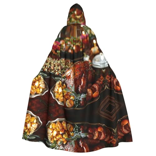 LEVNDIEJ Umhang mit Thanksgiving-Aufdruck für Halloween, Kapuzenumhang für Männer und Frauen, Cosplay, Mittelalter-Robe, Maskerade-Kostüm, Schwarz LEVNDIEJ Umhang mit Thanksgiving-Aufdruck für Halloween, Kapuzenumhang für Männer und Frauen, Cosplay, Mittelalter-Robe, Maskerade-Kostüm, Schwarz von LEVNDIEJ