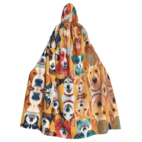 LEVNDIEJ Umhang mit süßem Mops-Aufdruck für Halloween, Kapuzenumhang für Männer und Frauen, Cosplay, Mittelalter-Robe, Maskerade-Kostüm, Schwarz LEVNDIEJ Umhang mit süßem Mops-Aufdruck für Halloween, Kapuzenumhang für Männer und Frauen, Cosplay, Mittelalter-Robe, Maskerade-Kostüm, Schwarz von LEVNDIEJ