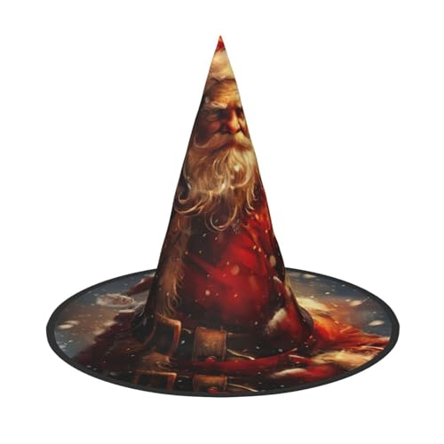 LEVNDIEJ Weihnachtsmann Druck Halloween Hexenhut Hexenkostüm Frauen Cosplay Party Zauberer Hut Zubehör für Frauen LEVNDIEJ Weihnachtsmann Druck Halloween Hexenhut Hexenkostüm Frauen Cosplay Party Zauberer Hut Zubehör für Frauen von LEVNDIEJ