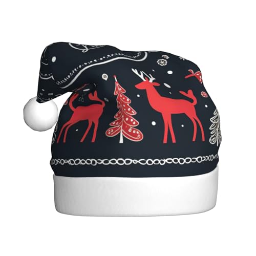 LEVNDIEJ Weihnachtsmütze für Erwachsene, Weihnachtsmütze, Unisex, Weihnachtsmütze für Neujahr, festliche Party von LEVNDIEJ