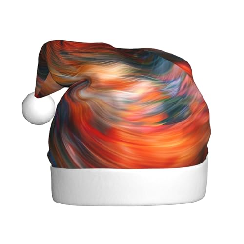 LEVNDIEJ Weihnachtsmütze für Erwachsene, gestreift, Vortex, Urlaub, Unisex, Weihnachtsmütze für Neujahr, festliche Party von LEVNDIEJ