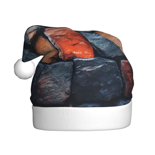 LEVNDIEJ Weihnachtsmütze im Retro-Stil, Stein, für Erwachsene, Weihnachtsmütze, Feiertag für Unisex, Weihnachtsmütze für Neujahr, festliche Party von LEVNDIEJ