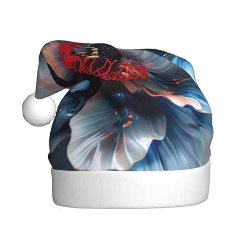 LEVNDIEJ Weihnachtsmütze mit 3D-Blume, für Erwachsene, Weihnachtsmütze, Feiertag für Unisex, Weihnachtsmütze für Neujahr, festliche Party von LEVNDIEJ
