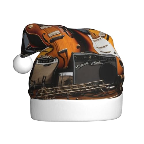 LEVNDIEJ Weihnachtsmütze mit E-Gitarre für Erwachsene, Weihnachtsmütze, Feiertag für Unisex, Weihnachtsmütze für Neujahr, festliche Party LEVNDIEJ Weihnachtsmütze mit E-Gitarre für Erwachsene, Weihnachtsmütze, Feiertag für Unisex, Weihnachtsmütze für Neujahr, festliche Party von LEVNDIEJ