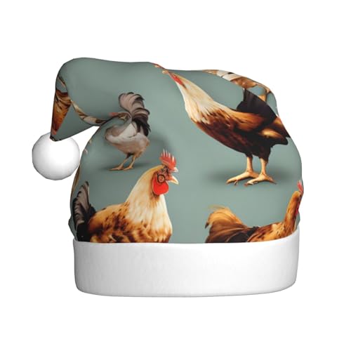 LEVNDIEJ Weihnachtsmütze mit Huhn-Aufdruck, für Erwachsene, Weihnachtsmütze, Urlaub für Unisex, Weihnachtsmütze für Neujahrsparty LEVNDIEJ Weihnachtsmütze mit Huhn-Aufdruck, für Erwachsene, Weihnachtsmütze, Urlaub für Unisex, Weihnachtsmütze für Neujahrsparty von LEVNDIEJ