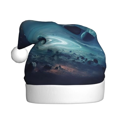 LEVNDIEJ Weihnachtsmütze mit Planeten-Motiv, Erwachsene, Weihnachtsmütze, Urlaub für Unisex, Weihnachtsmütze für Neujahr, festliche Party von LEVNDIEJ