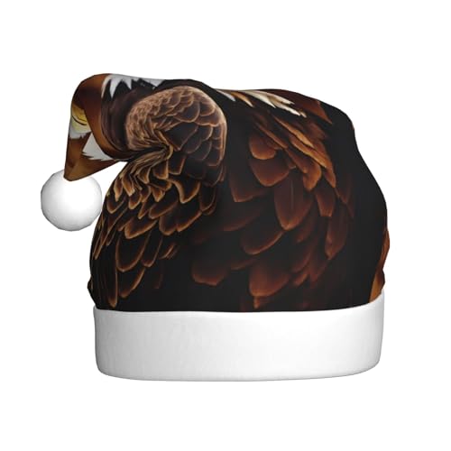 LEVNDIEJ Weihnachtsmütze mit fliegendem Adler, für Erwachsene, Weihnachtsmütze, Unisex, Weihnachtsmütze für Neujahr, festliche Party von LEVNDIEJ