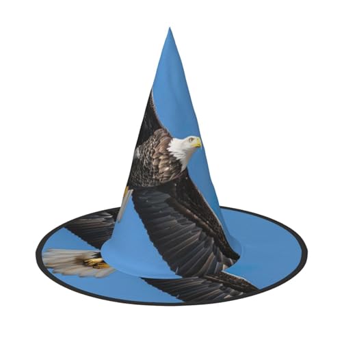 LEVNDIEJ Weißkopfseeadler Druck Halloween Hexenhut Hexenkostüm Frauen Cosplay Party Zauberer Hut Zubehör für Frauen LEVNDIEJ Weißkopfseeadler Druck Halloween Hexenhut Hexenkostüm Frauen Cosplay Party Zauberer Hut Zubehör für Frauen von LEVNDIEJ