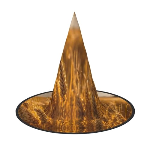 LEVNDIEJ Weizenfelddruck Halloween Hexenhut Hexenkostüm Frauen Cosplay Party Zauberer Hut Zubehör für Frauen LEVNDIEJ Weizenfelddruck Halloween Hexenhut Hexenkostüm Frauen Cosplay Party Zauberer Hut Zubehör für Frauen von LEVNDIEJ