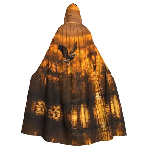 Loon Nature Umhang mit Vogeldruck, für Halloween, Kapuzenumhang für Männer und Frauen, Cosplay, Mittelalterliche Robe, Maskerade, Kostüm, Schwarz Loon Nature Umhang mit Vogeldruck, für Halloween, Kapuzenumhang für Männer und Frauen, Cosplay, Mittelalterliche Robe, Maskerade, Kostüm, Schwarz von LEVNDIEJ