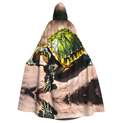 Lord Howe Island Meeresschildkröte für Erwachsene, Halloween-Party, Umhang, stilvolles Kürbis-Thema, Zauberer-Robe, Cosplay-Kostüm, Schwarz von LEVNDIEJ