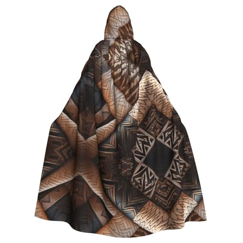 Musikgitarre für Erwachsene, Halloween-Party, Umhang, stilvolles Kürbis-Thema, mit Kapuze, Zauberer-Robe, Cosplay-Kostüm, Schwarz von LEVNDIEJ