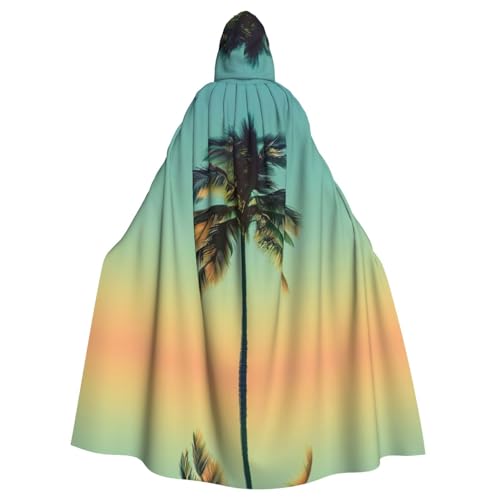Palme Erwachsenenkostüm, Halloween-Party, Umhang, stilvolles Kürbis-Thema, Zauberer-Robe, Cosplay-Kostüm, Schwarz, Einheitsgröße von LEVNDIEJ
