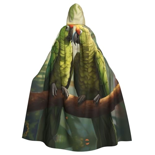 Papageien-Umhang für Paare, Olivgrün, für Erwachsene, Halloween-Party, stilvolles Kürbis-Thema, Zauberer-Robe, Cosplay-Kostüme von LEVNDIEJ