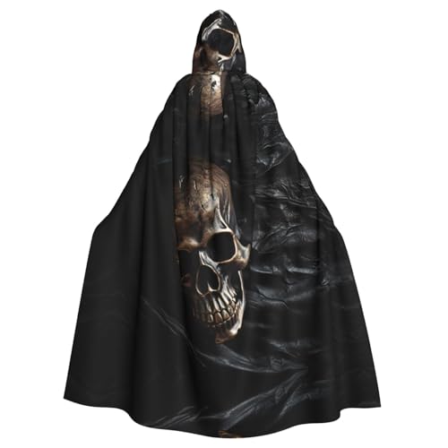 Piratenflagge, Halloween-Party, Umhang, stilvolles Kürbis-Thema, mit Kapuze, Zauberer-Robe, Cosplay-Kostüm, Schwarz von LEVNDIEJ