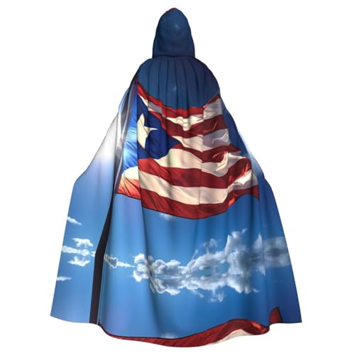 Puerto Rico Tapeten-Flagge für Erwachsene, Halloween-Party, Umhang, stilvolles Kürbis-Thema, Zauberer-Robe, Cosplay-Kostüme, Schwarz Puerto Rico Tapeten-Flagge für Erwachsene, Halloween-Party, Umhang, stilvolles Kürbis-Thema, Zauberer-Robe, Cosplay-Kostüme, Schwarz von LEVNDIEJ
