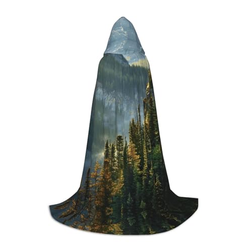 Rocky Mountains Kapuzenumhang für Damen und Herren, Mittelalter-Kostüm, Umhang für Halloween, Maskerade, Cosplay, Schwarz, Medium Rocky Mountains Kapuzenumhang für Damen und Herren, Mittelalter-Kostüm, Umhang für Halloween, Maskerade, Cosplay, Schwarz, Medium von LEVNDIEJ