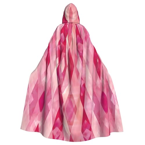 Rosa Rautenmuster für Erwachsene, Halloween-Party, Umhang, stilvolles Kürbis-Thema, Zauberer-Robe, Cosplay-Kostüme von LEVNDIEJ