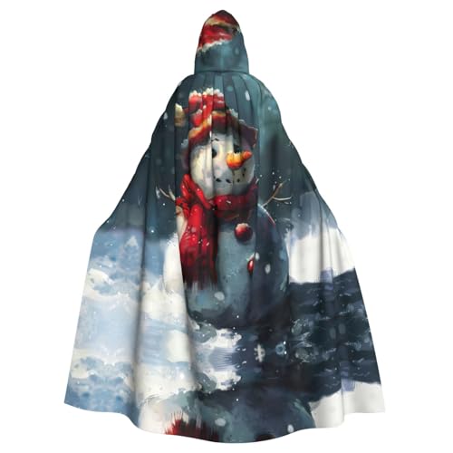 Süßer Schneemann für Erwachsene, Halloween-Party, Umhang, stilvolles Kürbis-Thema, mit Kapuze, Zauberer-Robe, Cosplay-Kostüm, Schwarz Süßer Schneemann für Erwachsene, Halloween-Party, Umhang, stilvolles Kürbis-Thema, mit Kapuze, Zauberer-Robe, Cosplay-Kostüm, Schwarz von LEVNDIEJ
