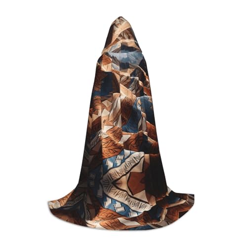 Umhang mit Kapuze für Damen und Herren, Mittelalter-Kostüm, Umhang für Halloween, Maskerade, Cosplay, Schwarz, Medium von LEVNDIEJ