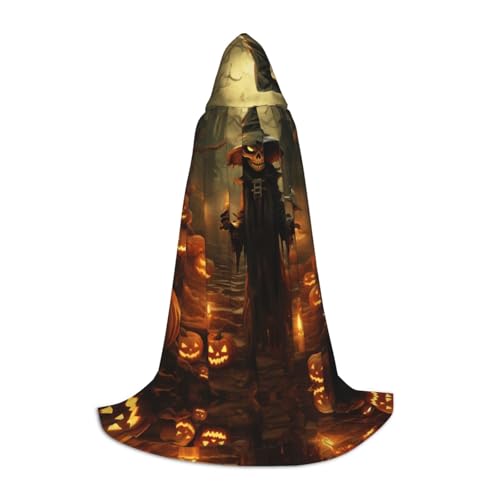 Umhang mit Kapuze für Damen und Herren, mit Kürbis, Halloween-Druck, Mittelalter-Kostüm, Umhang für Halloween, Maskerade, Cosplay, Schwarz, Small Umhang mit Kapuze für Damen und Herren, mit Kürbis, Halloween-Druck, Mittelalter-Kostüm, Umhang für Halloween, Maskerade, Cosplay, Schwarz, Small von LEVNDIEJ