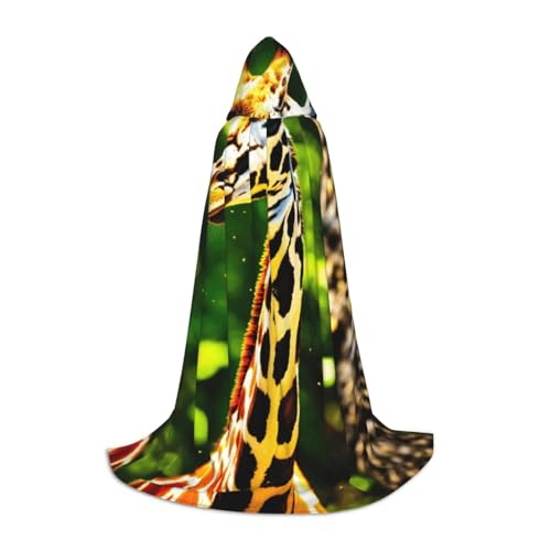 Umhang mit Kapuze und Giraffen-Druck, für Damen und Herren, Mittelalter-Kostüm, Umhang für Halloween, Maskerade, Cosplay, Schwarz, Medium Umhang mit Kapuze und Giraffen-Druck, für Damen und Herren, Mittelalter-Kostüm, Umhang für Halloween, Maskerade, Cosplay, Schwarz, Medium von LEVNDIEJ