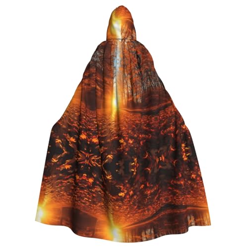 Umhang mit Vögeln und Herbstdruck, für Halloween, Kapuzenumhang für Männer und Frauen, Cosplay, Mittelalterliche Roben, Maskerade, Kostüm, Schwarz Umhang mit Vögeln und Herbstdruck, für Halloween, Kapuzenumhang für Männer und Frauen, Cosplay, Mittelalterliche Roben, Maskerade, Kostüm, Schwarz von LEVNDIEJ