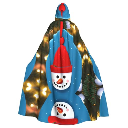 Umhang mit Weihnachtsschneemann-Druck, Umhang für Halloween, Kapuzenumhang für Männer und Frauen, Cosplay, Mittelalterliche Robe, Maskerade, Kostüm, Schwarz Umhang mit Weihnachtsschneemann-Druck, Umhang für Halloween, Kapuzenumhang für Männer und Frauen, Cosplay, Mittelalterliche Robe, Maskerade, Kostüm, Schwarz von LEVNDIEJ