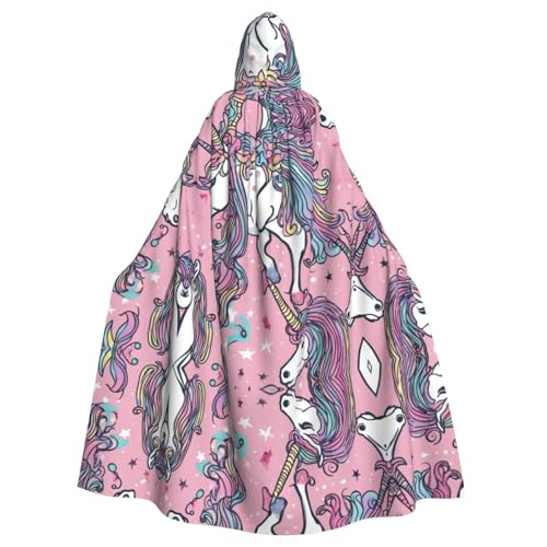 Unicorn Design01 Halloween-Party-Umhang für Erwachsene, stilvolles Kürbis-Thema, mit Kapuze, Zauberer-Robe, Cosplay-Kostüm, Schwarz Unicorn Design01 Halloween-Party-Umhang für Erwachsene, stilvolles Kürbis-Thema, mit Kapuze, Zauberer-Robe, Cosplay-Kostüm, Schwarz von LEVNDIEJ