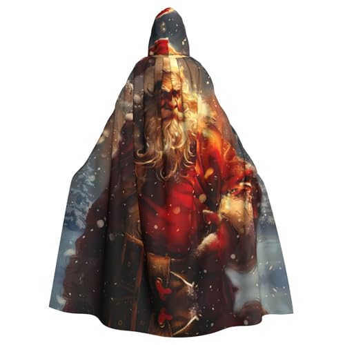 Weihnachtsmann für Erwachsene, Halloween-Party, Umhang, stilvolles Kürbis-Thema, mit Kapuze, Zauberer-Robe, Cosplay-Kostüm, Schwarz Weihnachtsmann für Erwachsene, Halloween-Party, Umhang, stilvolles Kürbis-Thema, mit Kapuze, Zauberer-Robe, Cosplay-Kostüm, Schwarz von LEVNDIEJ
