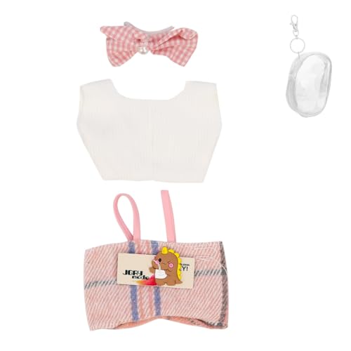 Kleidung Set für 17 cm Puppe, Hut Anzug Ornamente Zubehör Set für Jede 17cm/ 6,7Zoll Puppe [Mit Puppe Kleidung Aufbewahrungstasche] (NO.102) von LEWOTE