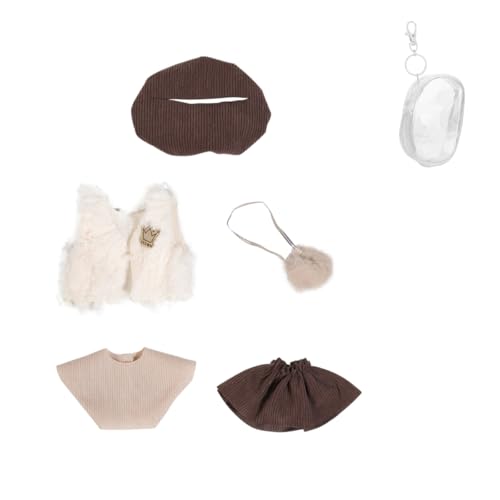 Kleidung Set für 17 cm Puppe, Hut Anzug Ornamente Zubehör Set für Jede 17cm/ 6,7Zoll Puppe [Mit Puppe Kleidung Aufbewahrungstasche] (NO.13) von LEWOTE