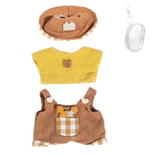 Kleidung Set für 17 cm Puppe, Hut Anzug Ornamente Zubehör Set für Jede 17cm/ 6,7Zoll Puppe [Mit Puppe Kleidung Aufbewahrungstasche] (NO.23) von LEWOTE