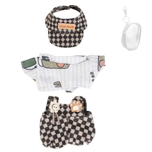 Kleidung Set für 17 cm Puppe, Hut Anzug Ornamente Zubehör Set für Jede 17cm/ 6,7Zoll Puppe [Mit Puppe Kleidung Aufbewahrungstasche] (NO.25) von LEWOTE