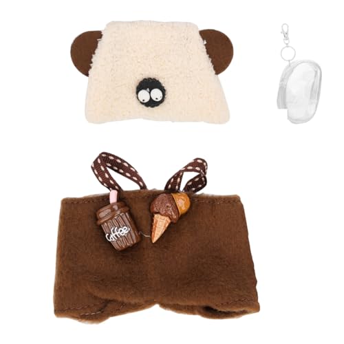 Kleidung Set für 17 cm Puppe, Hut Anzug Ornamente Zubehör Set für Jede 17cm/ 6,7Zoll Puppe [Mit Puppe Kleidung Aufbewahrungstasche] (NO.81) von LEWOTE