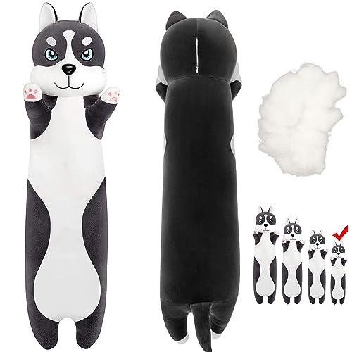 LEcylankEr Husky Kuscheltier 50/70/90/110 cm Weicher Kuscheltier Hund, Hunde Plüschtier Kissen, Husky Plüschtier für Kinder Erwachsene, Süßes Geschenk für Geburtstag Weihnachten Valentinstag (50cm) LEcylankEr Husky Kuscheltier 50/70/90/110 cm Weicher Kuscheltier Hund, Hunde Plüschtier Kissen, Husky Plüschtier für Kinder Erwachsene, Süßes Geschenk für Geburtstag Weihnachten Valentinstag (50cm) von LEcylankEr