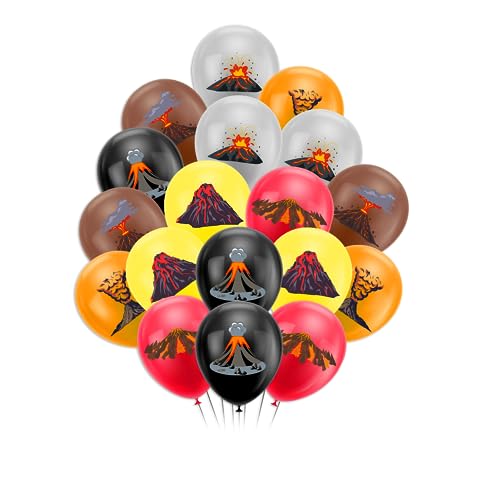 30 PCS Vulkan Ballons Lava Ballons Vulkan Geburtstag Party Dekorationen Lava Party Zubehör für Lava Party Dekorationen Wissenschaft Dinosaurier Party Luau Hawaiian Party von LFCFDX