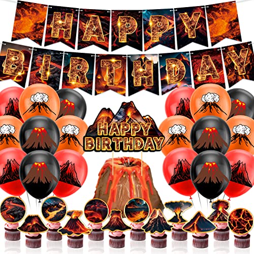 Lava Party Dekorationen Vulkan Geburtstag Party Supplies Enthält Lava Banner Vulkan Cupcake Toppers Kuchen Topper Ballons für Wissenschaft Dinosaurier Party Luau Hawaii Party Lava Party Dekorationen Vulkan Geburtstag Party Supplies Enthält Lava Banner Vulkan Cupcake Toppers Kuchen Topper Ballons für Wissenschaft Dinosaurier Party Luau Hawaii Party von LFCFDX