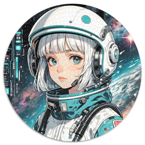 Astronaut Mädchen Puzzles 1000 Teile Schwer Puzzle Spielzeug Lernspiel Impossible Charakterporträt Herausforderung Spielzeug Für Erwachsene Und Kinder in Bewährter 1000pcs (67.5x67.5cm) von LFVBASOYU