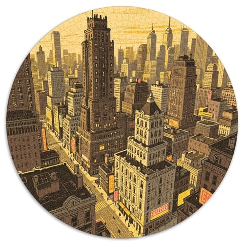 Bustling City Puzzle 1000 Teile Schwer Puzzle Spielzeug Lernspiel Impossible Building Herausforderung Spielzeug Für Erwachsene Und Kinder Ab 14 Jahren 1000pcs (67.5x67.5cm) von LFVBASOYU