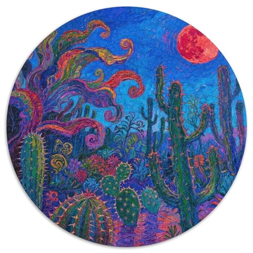 Cactus Puzzle 1000-teilige Schwer Puzzle Spielzeug Lernspiel Impossible Colorful Garden Herausforderung Spielzeug Für Erwachsene Und Kinder in Bewährter 1000pcs (67.5x67.5cm) von LFVBASOYU