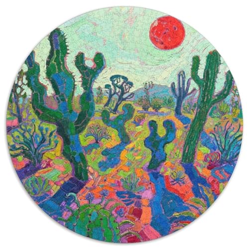 Cactus Puzzles 1000 Teile Schwer Puzzle Spielzeug Lernspiel Impossible Colorful Garden Herausforderungsspielzeug Für Erwachsene Kinder 1000pcs (67.5x67.5cm) von LFVBASOYU