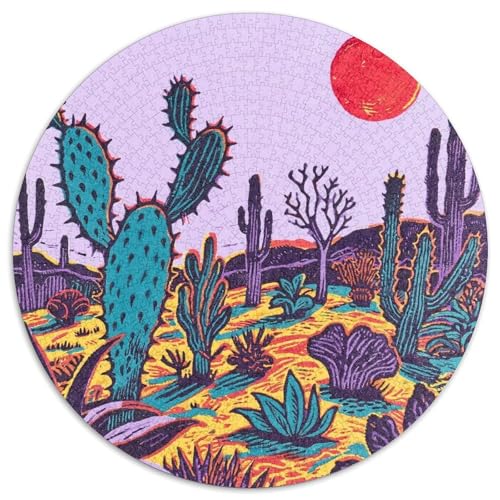 Cactus Puzzles 1000 Teile Schwer Puzzle Spielzeug Pädagogisches Spiel Impossible Colorful Garden Herausforderung Spielzeug Für Erwachsene Und Kinder Ab 12 Jahren 1000pcs (67.5x67.5cm) von LFVBASOYU