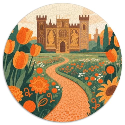 Castle Garden Puzzle 1000 Teile Schwer Puzzle Spielzeug Lernspiel Impossible Scenery Herausforderung Spielzeug Für Erwachsene Und Kinder in Bewährter 1000pcs (67.5x67.5cm) von LFVBASOYU