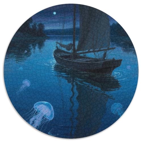 Das kleine Boot im Traum Puzzle 1000 Teile Schwer Puzzle Spielzeug Lernspiel Impossible fantastisch Herausforderungsspielzeug Für Erwachsene Und Kinder Ab 12 Jahren 1000pcs (67.5x67.5cm) von LFVBASOYU